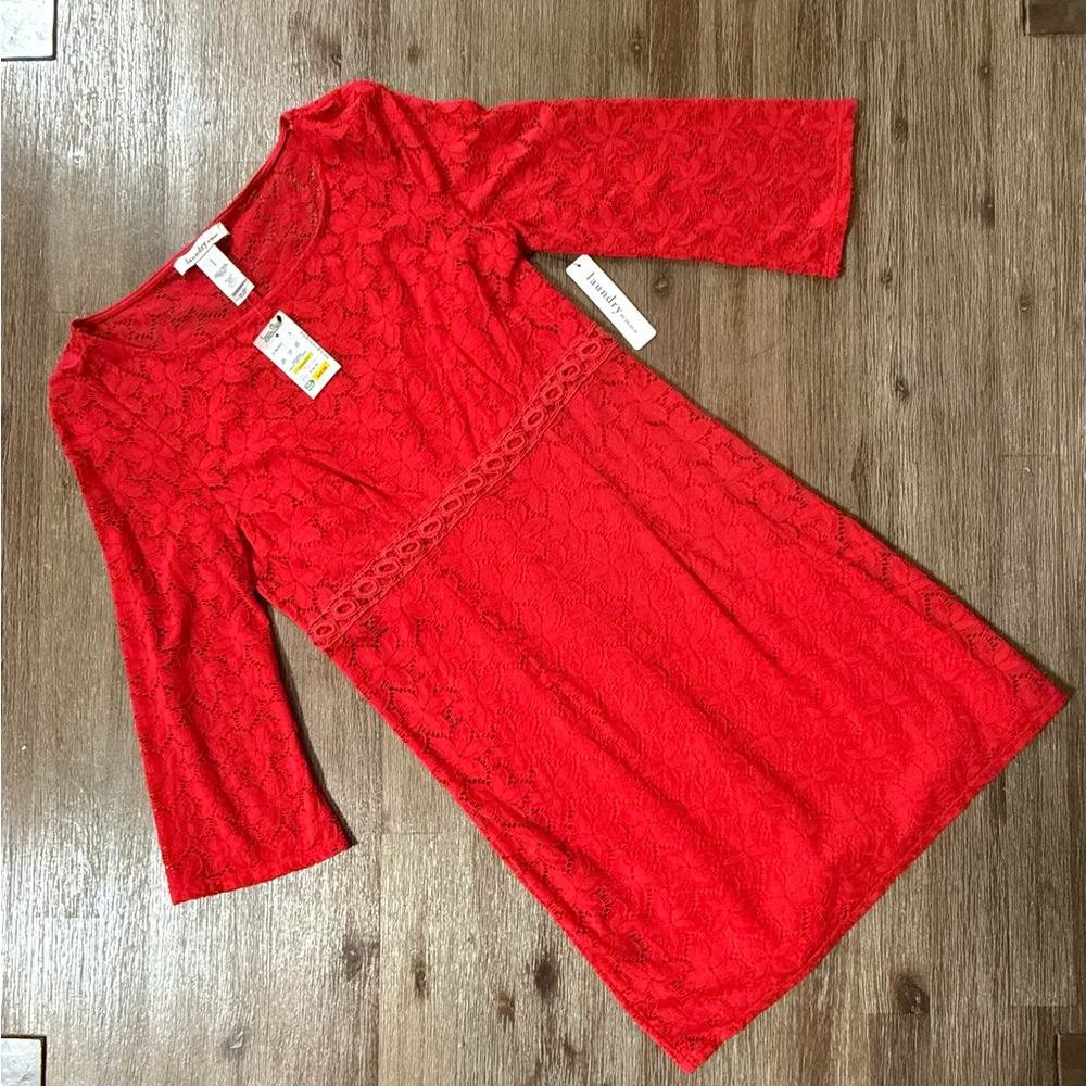 Elegant Red Lace Kids Dress